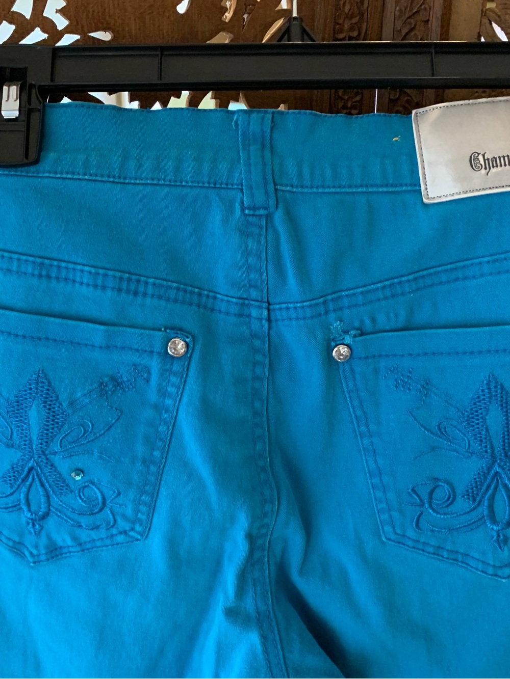 Bright Teal Capris - Women's Stretch Capri Pants